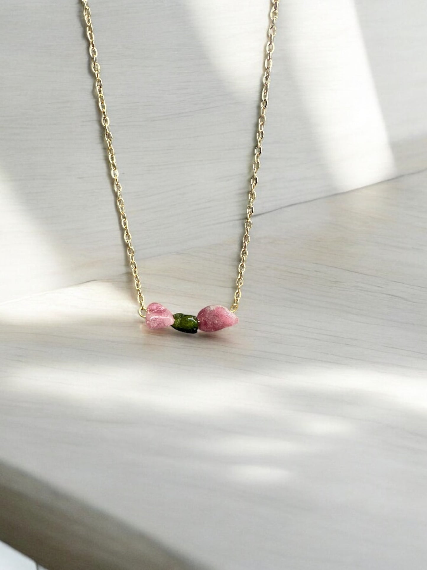 By TBOS - Mixed tourmaline necklace - one of a kind -