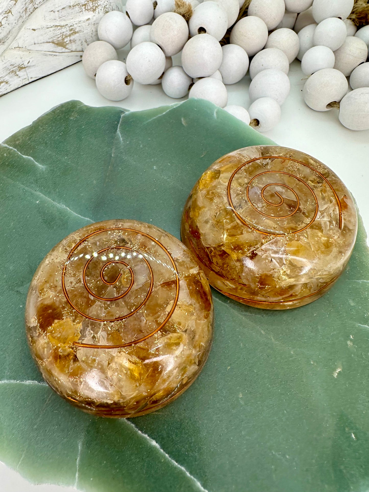 Citrine orgonite pod