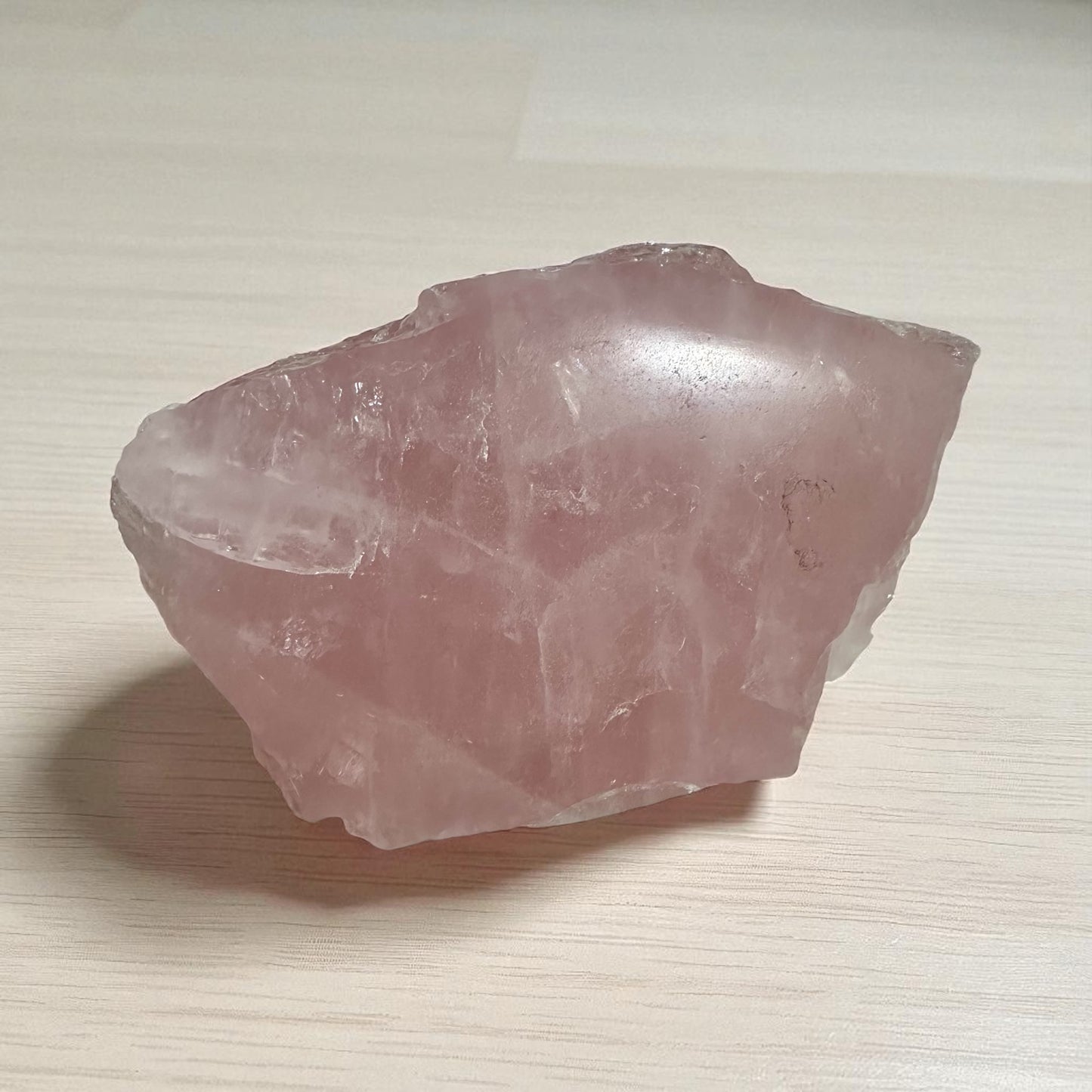 Semi polished rose quartz chunk