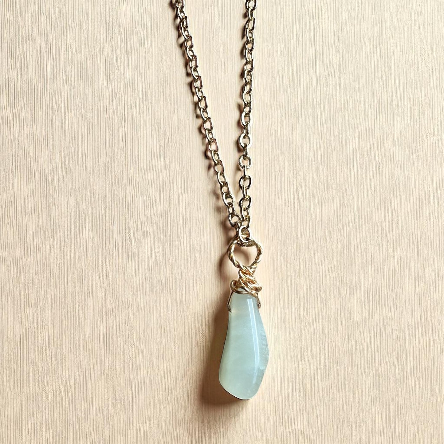 Gold jade pendant