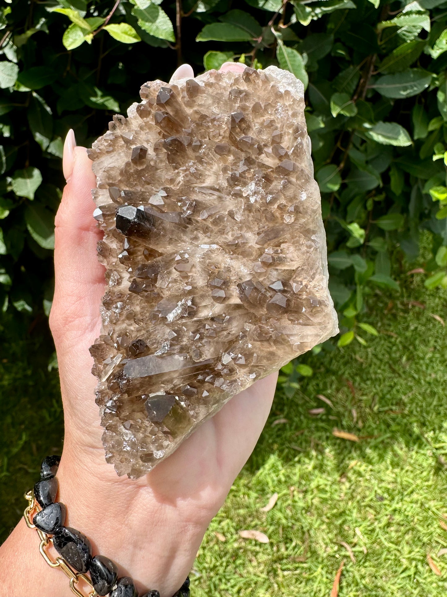 Smokey quartz cluster