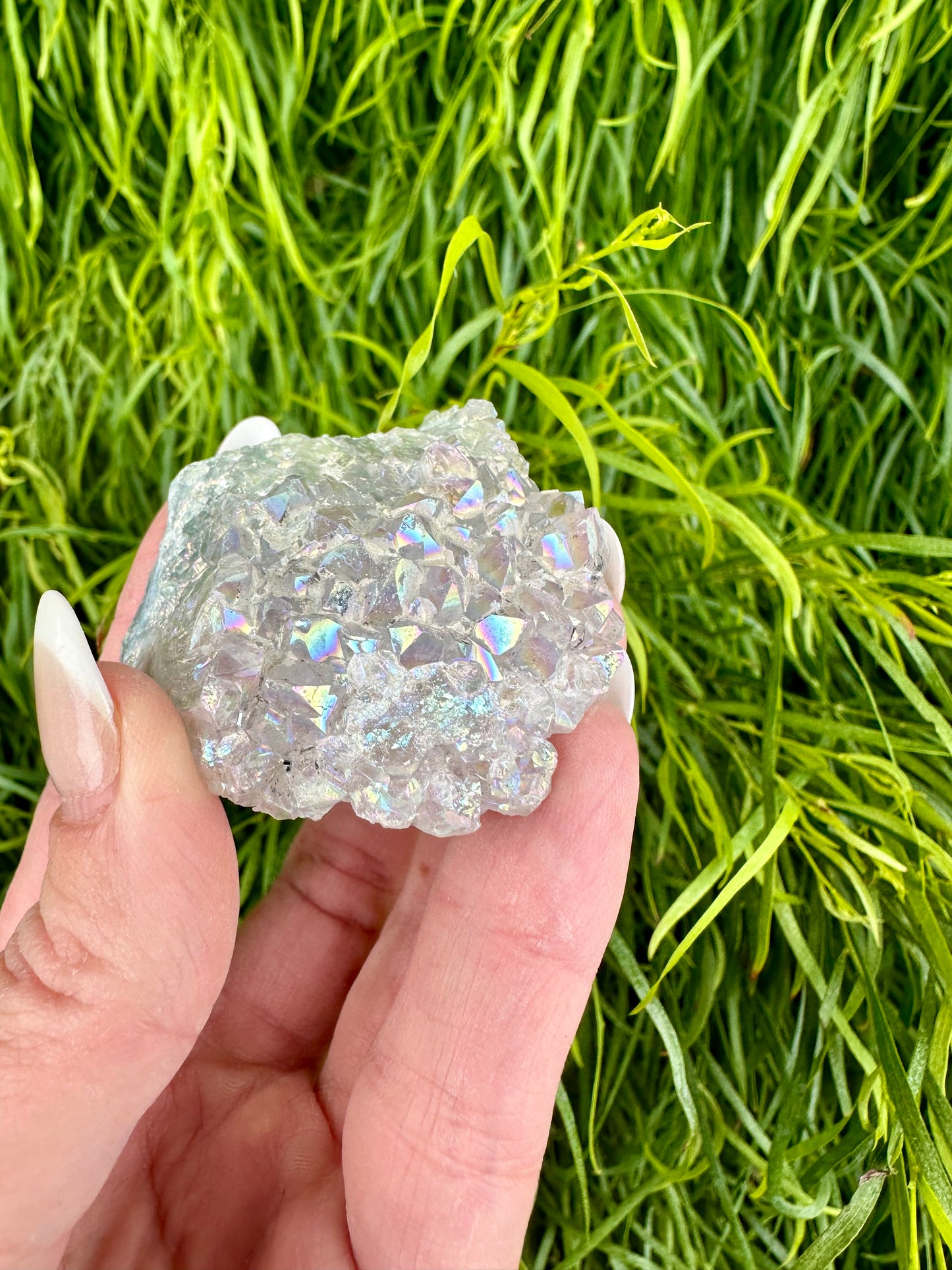 Amethyst Aura Quartz Cluster