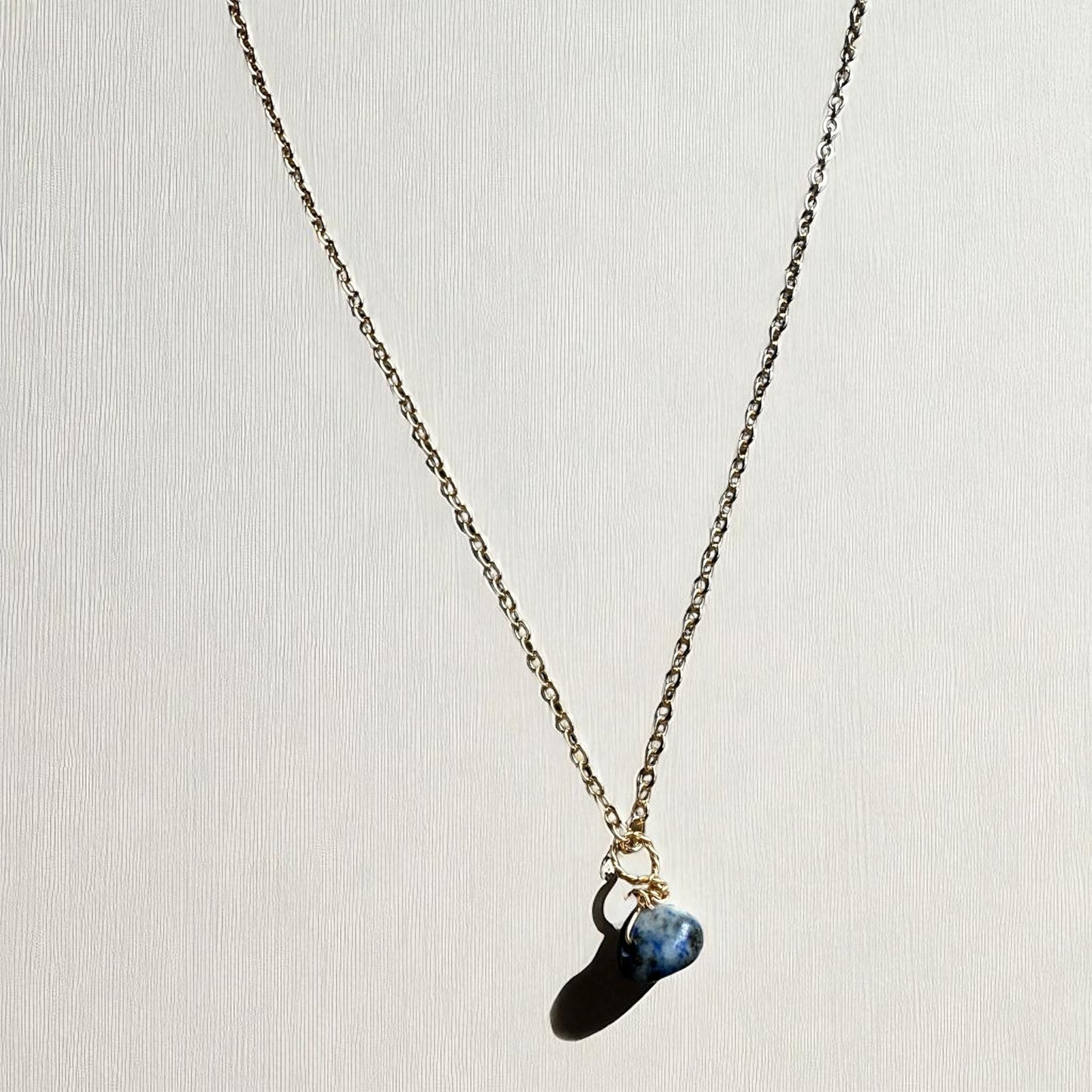 Gold sodalite pendant
