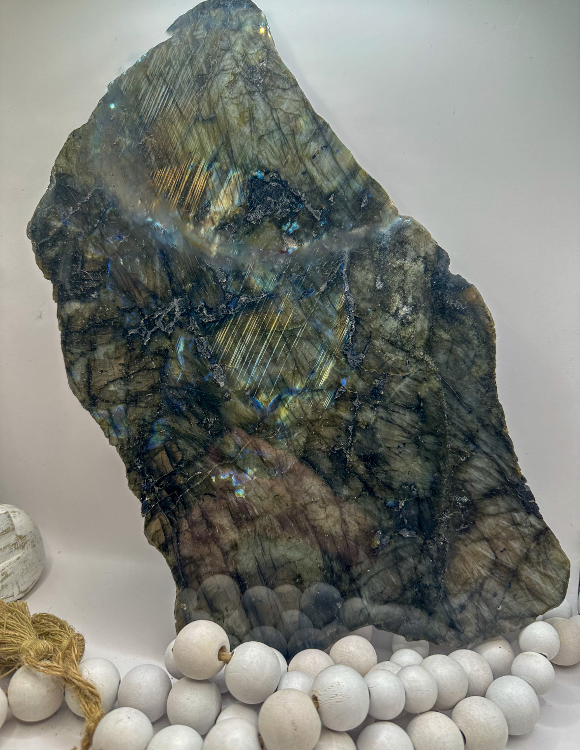 Huge labradorite slice