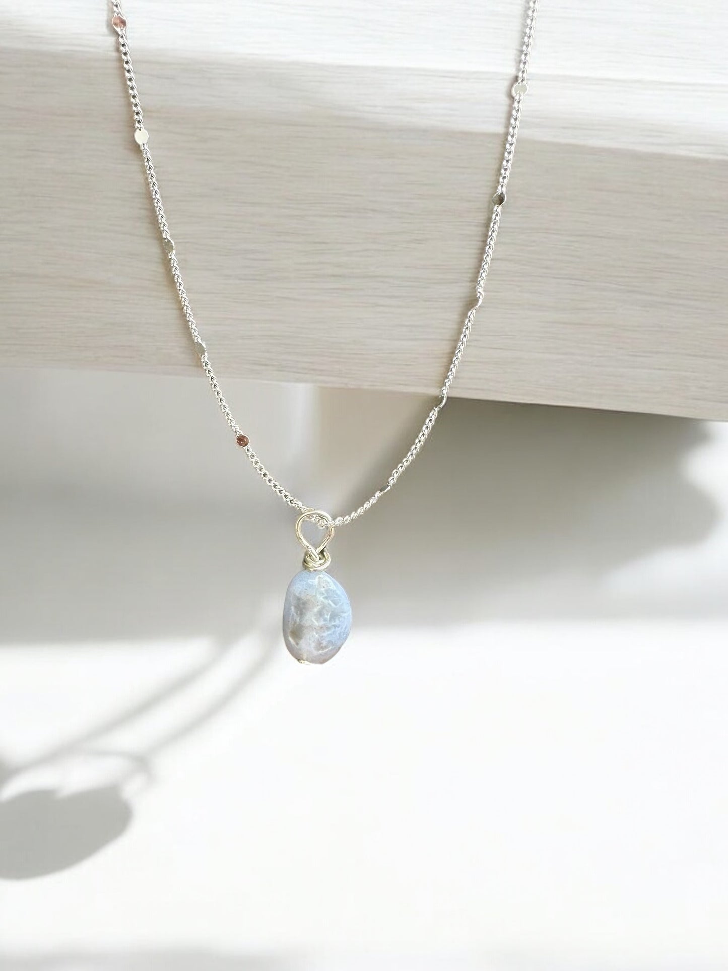 By TBOS - Blue lace agate pendant