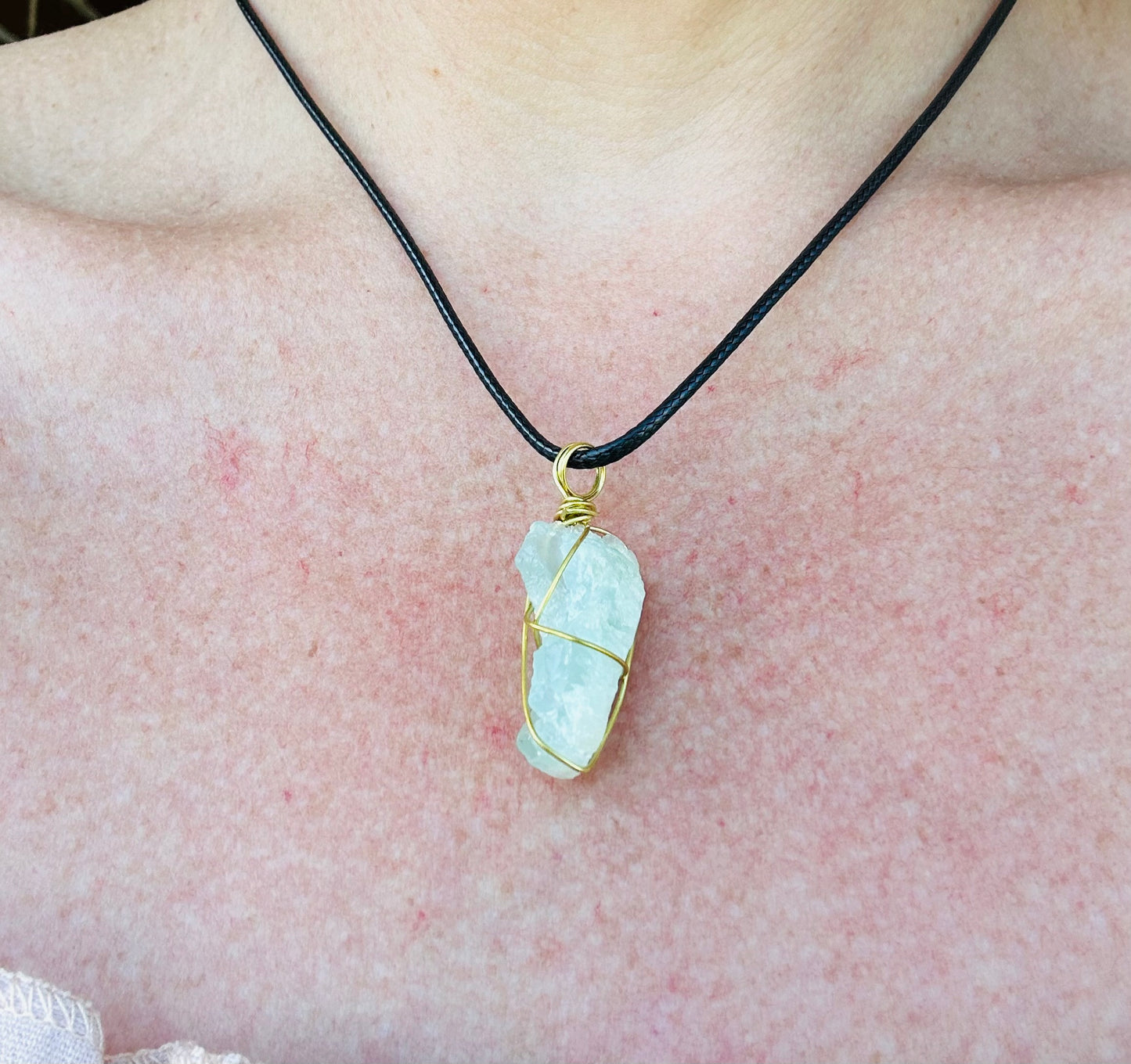 Wire wrapped aquamarine, By TBOS