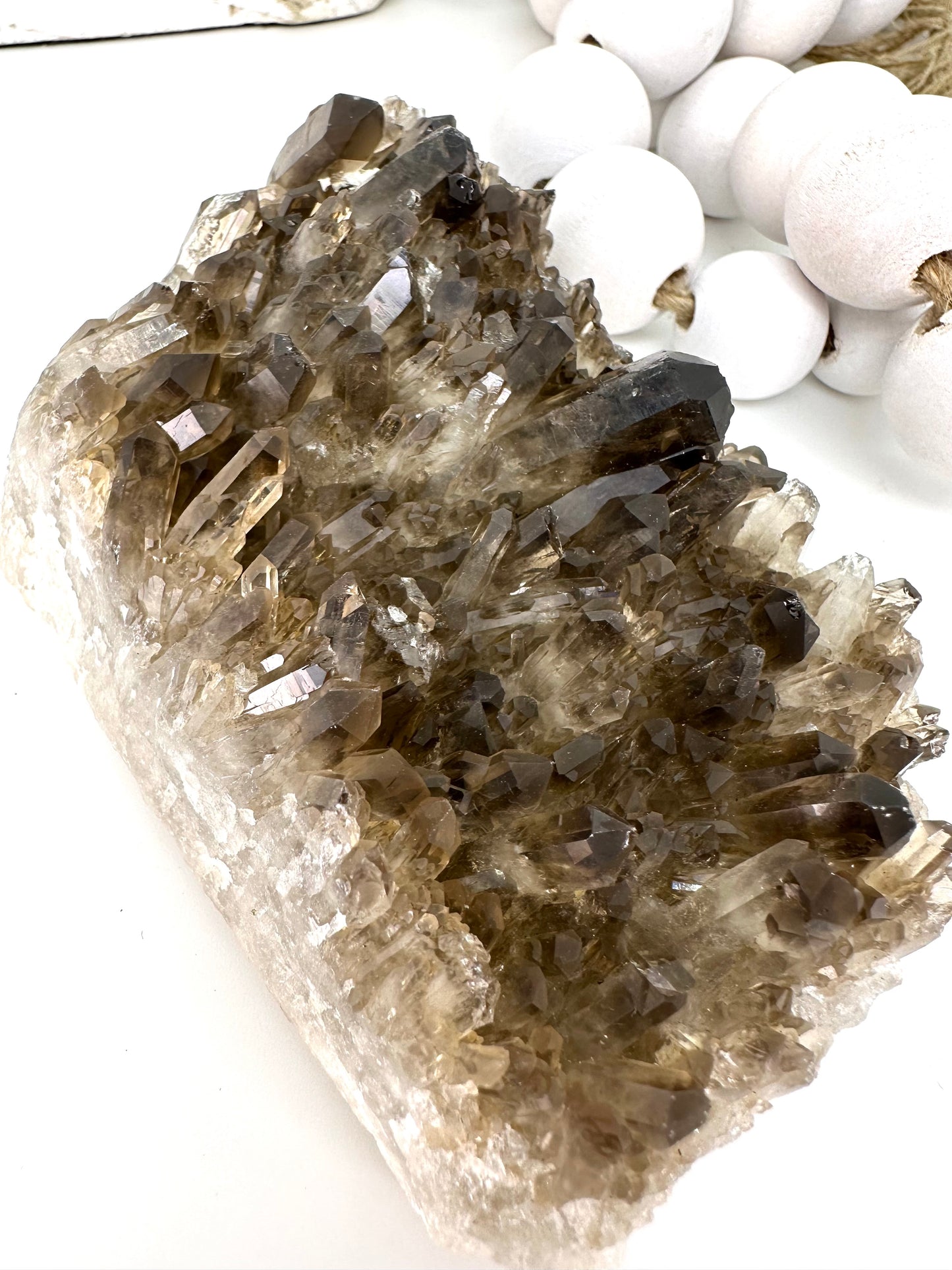 Smokey quartz cluster