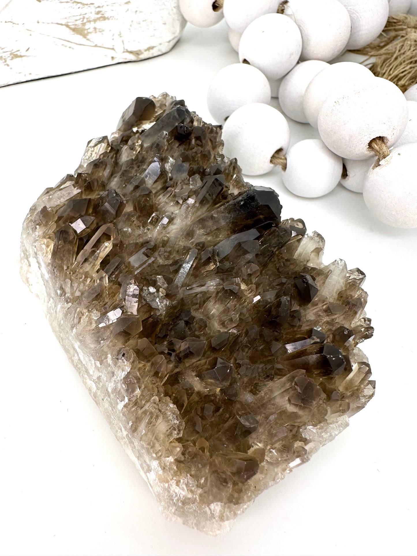 Smokey quartz cluster