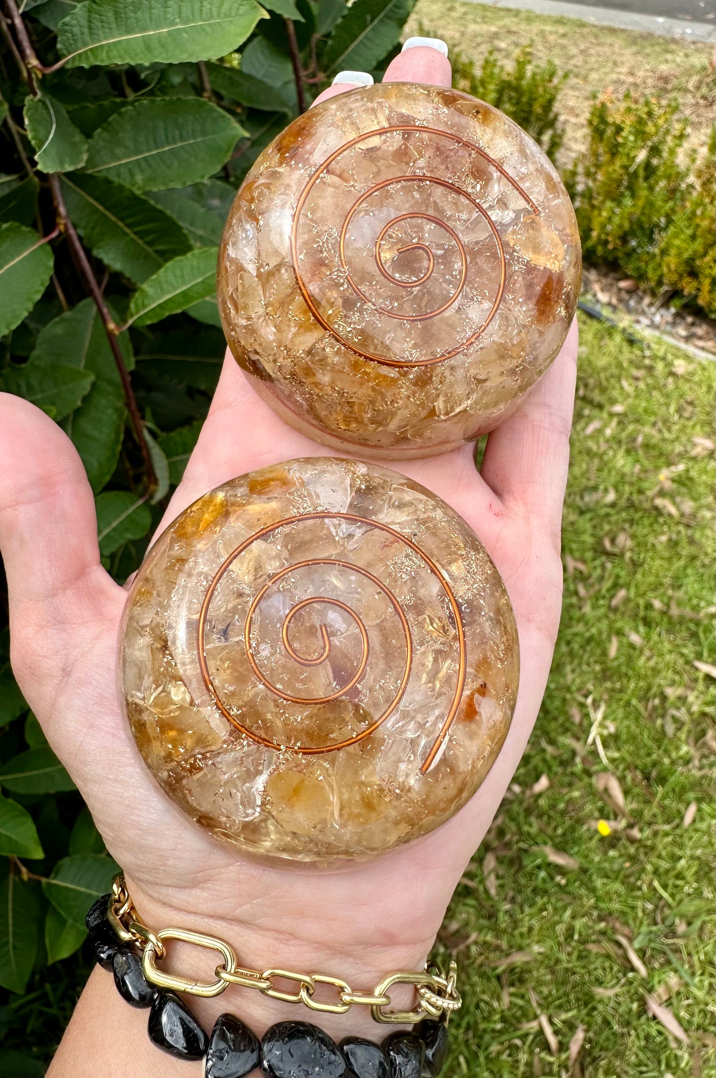 Citrine orgonite pod