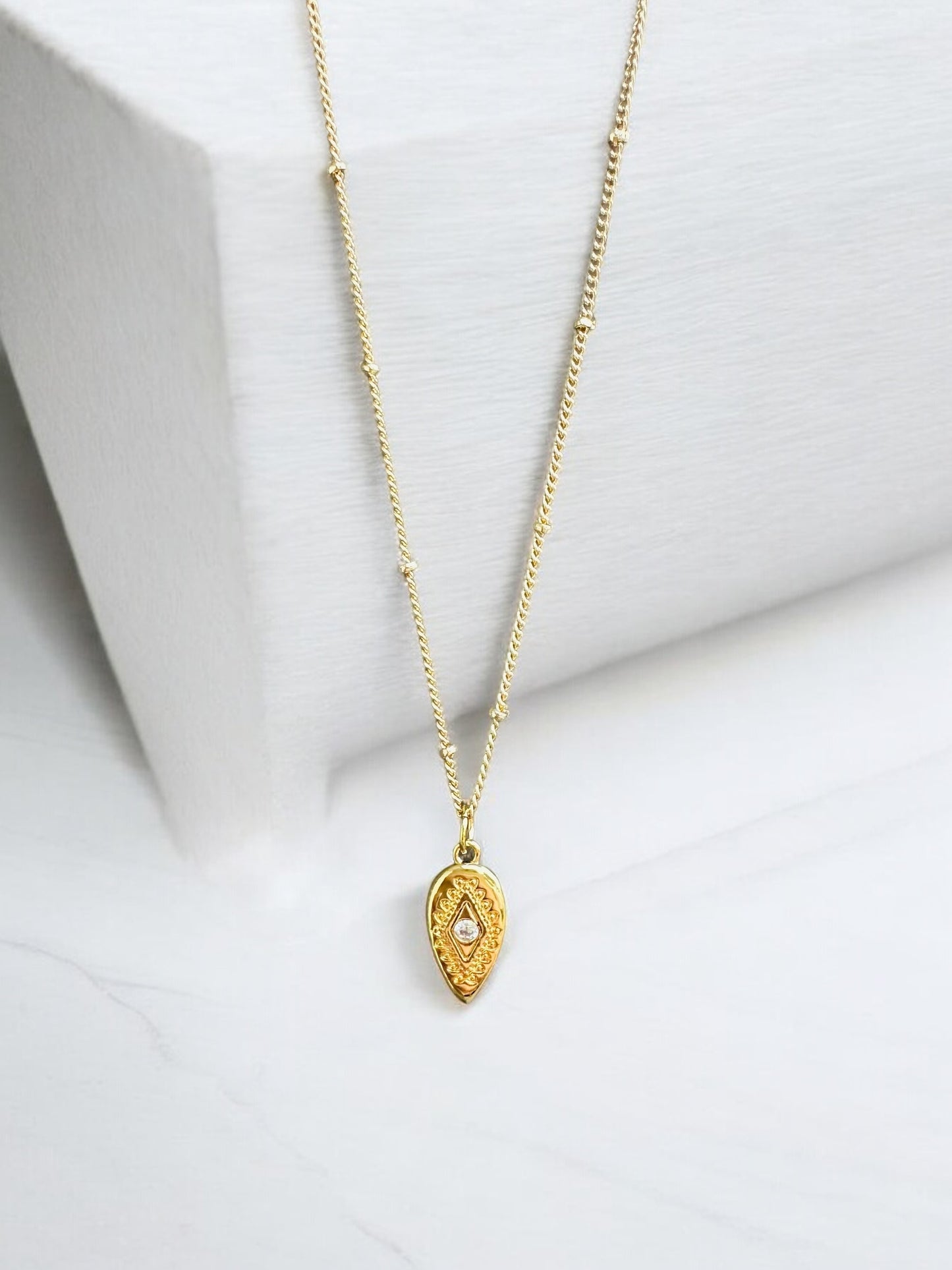 By TBOS - Gold Evil Eye oval