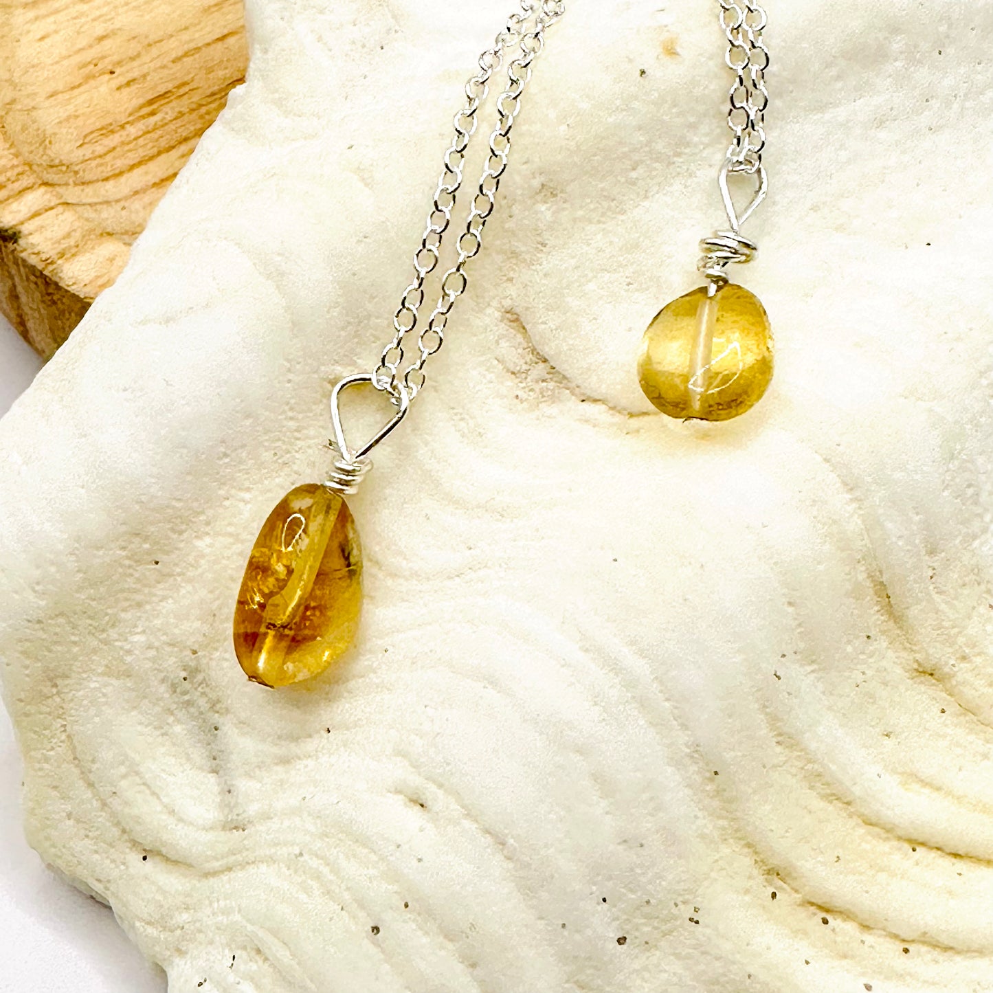 Citrine pendant By TBOS sterling silver chain