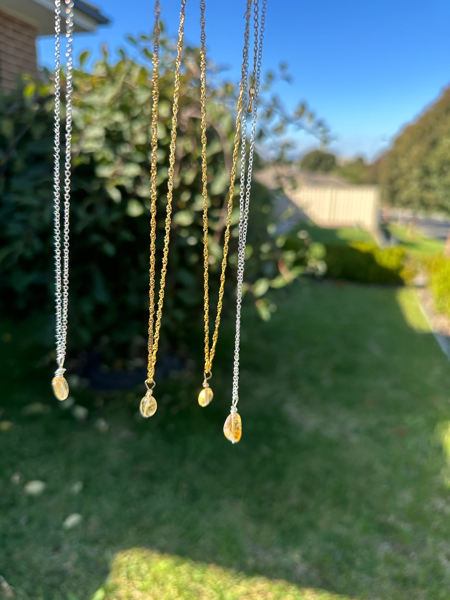 Citrine pendant By TBOS sterling silver chain