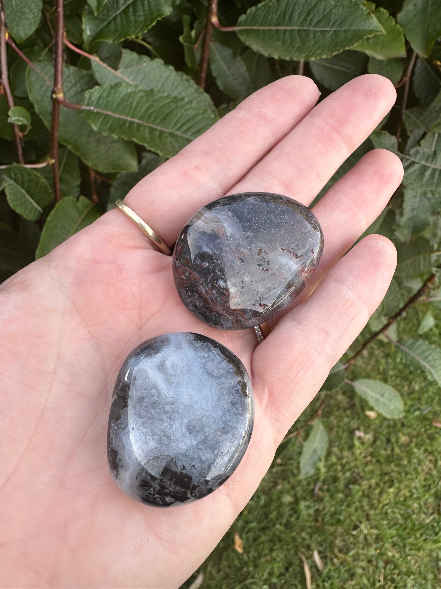 Crazy lace agate Palm stone