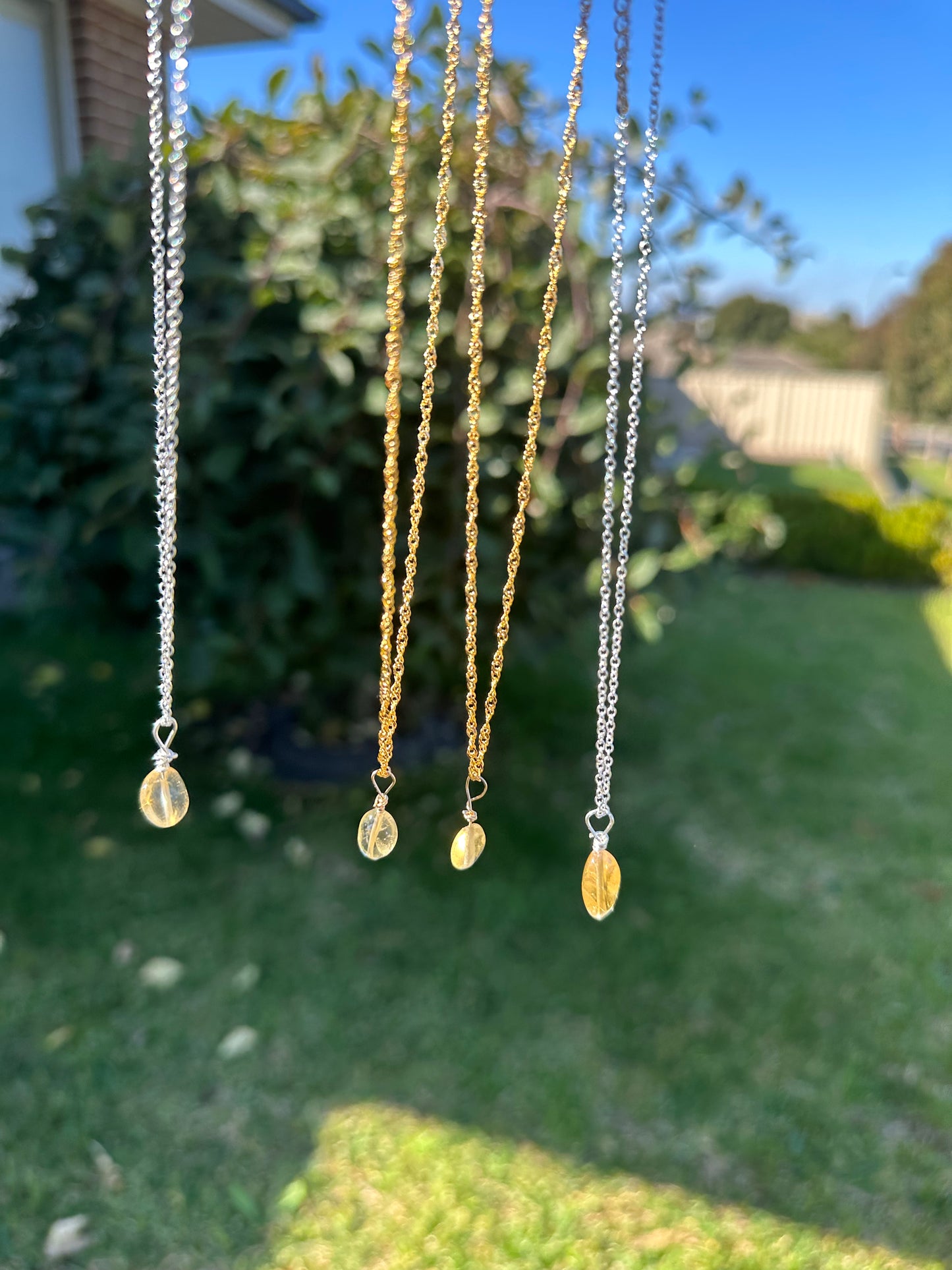 Citrine pendant By TBOS sterling silver chain