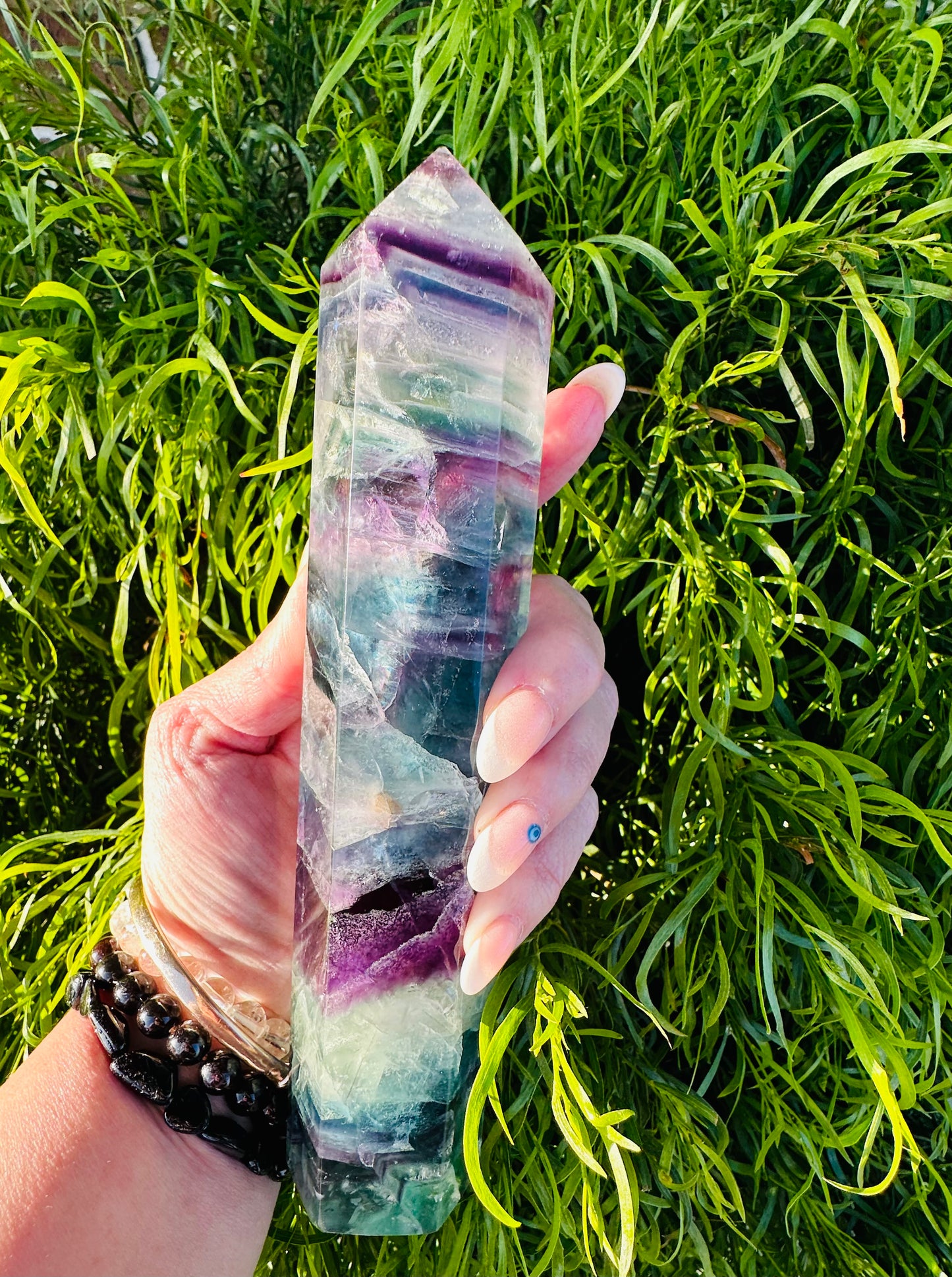 Rainbow fluorite premium towers large