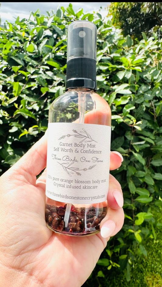 Confidence & self worth body mist with garnet, By TBOS