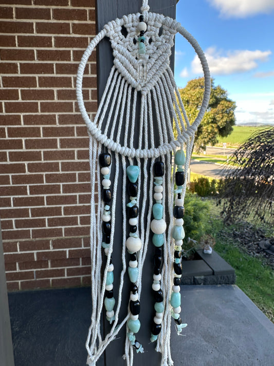 Onyx and amazonite dream catcher