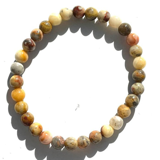 Crazy lace agate 6mm bracelet