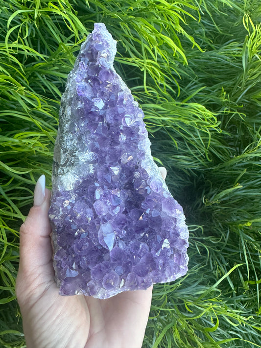 Witches hat amethyst cluster