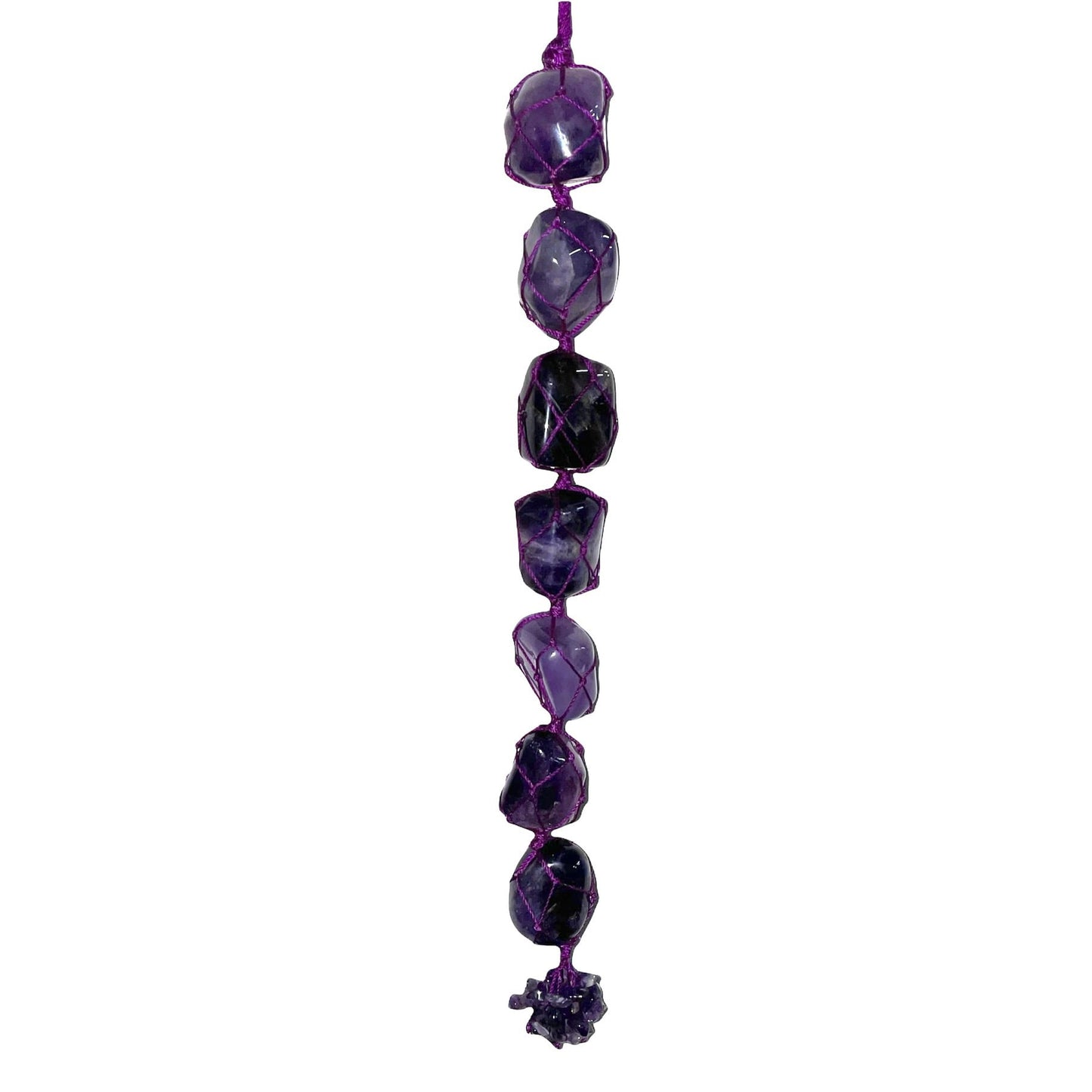 Amethyst macrame hanging