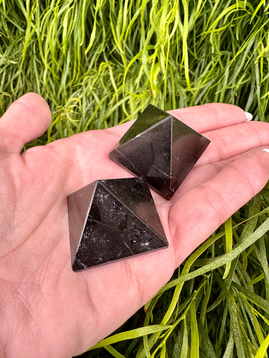 Black tourmaline pyramid