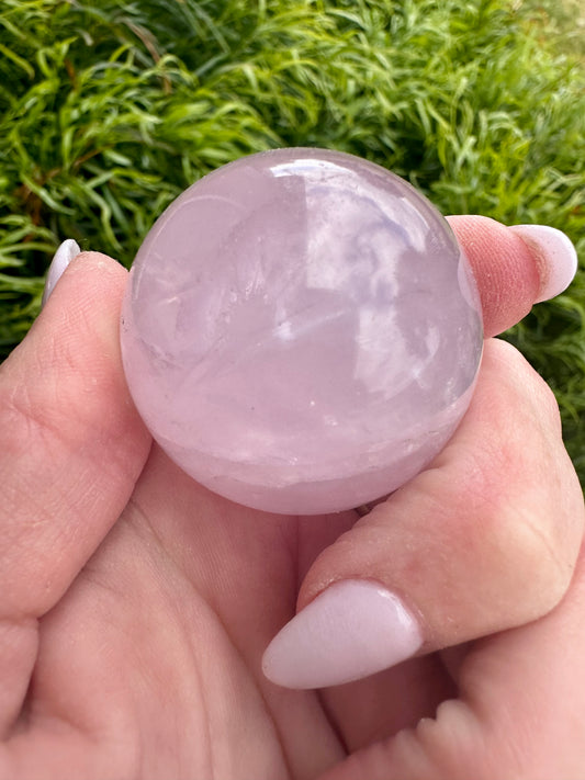 Rose quartz spheres