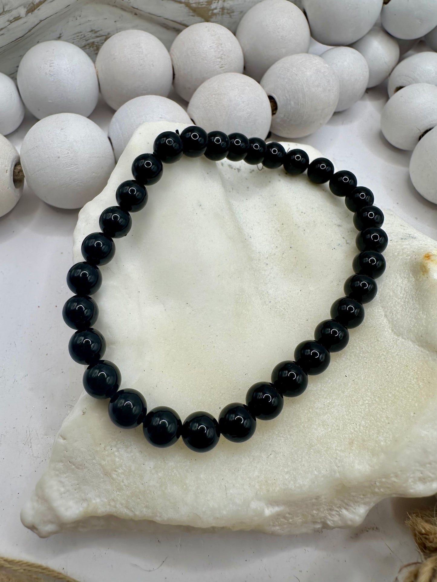 Black obsidian 6mm bracelet