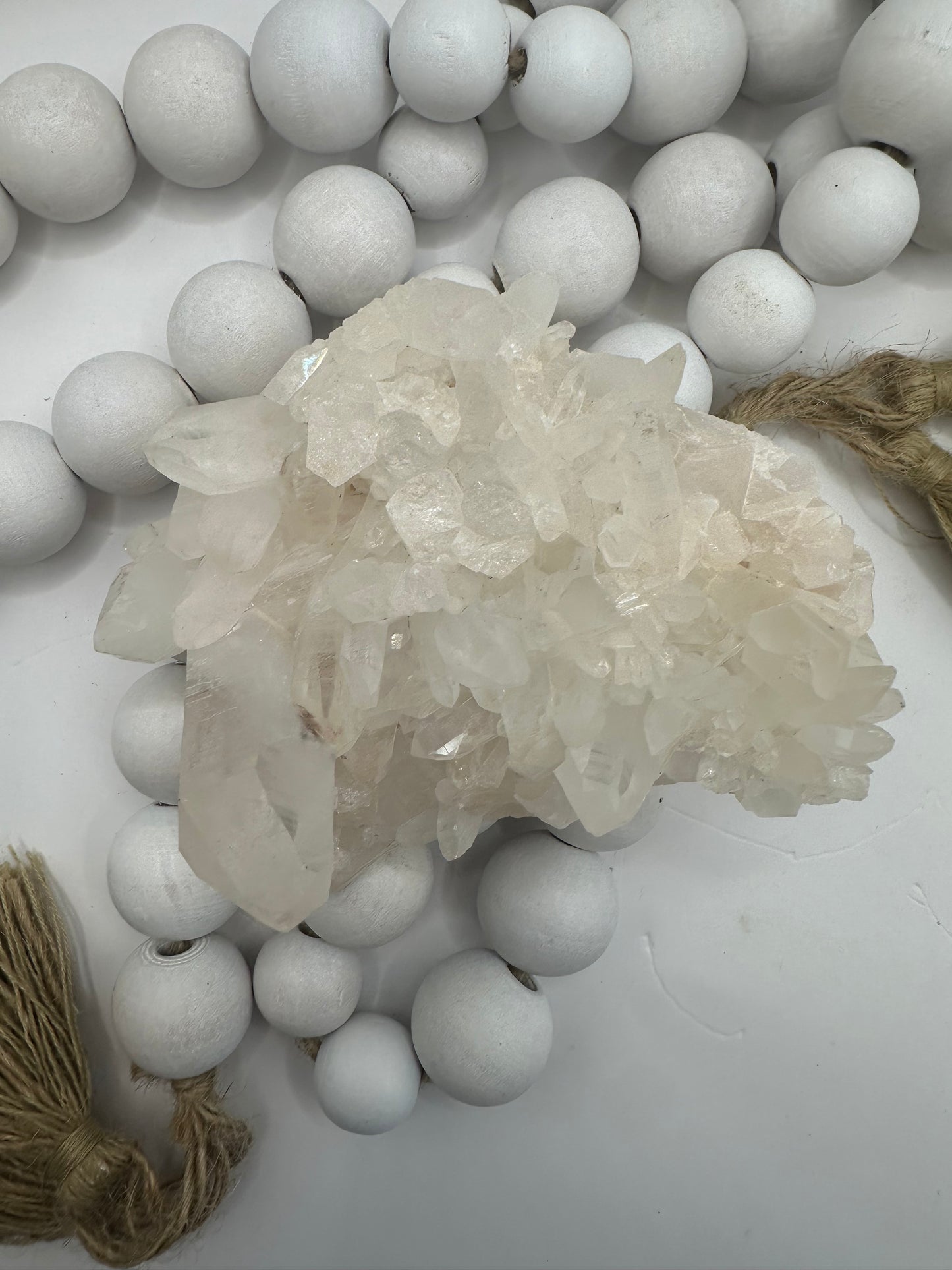 Clear quartz cluster with points