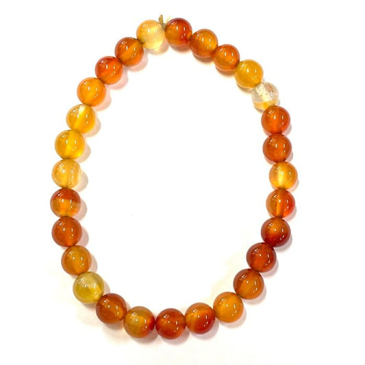 6mm carnelian bracelet