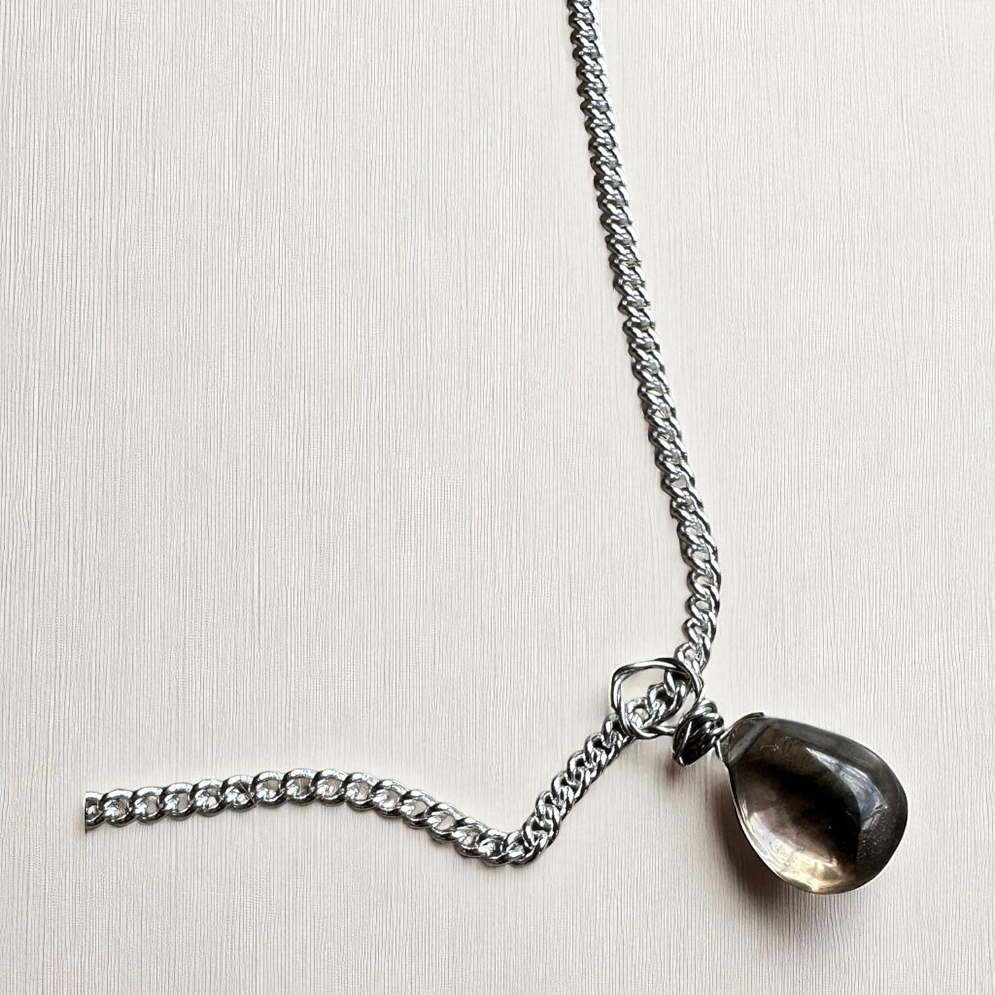 Smokey silver pendant