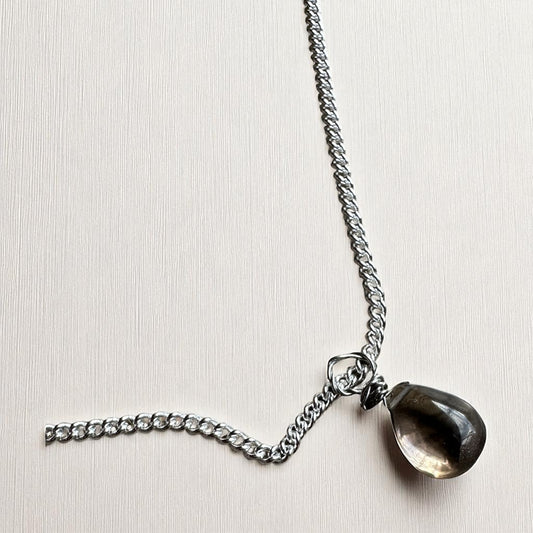 Smokey silver pendant