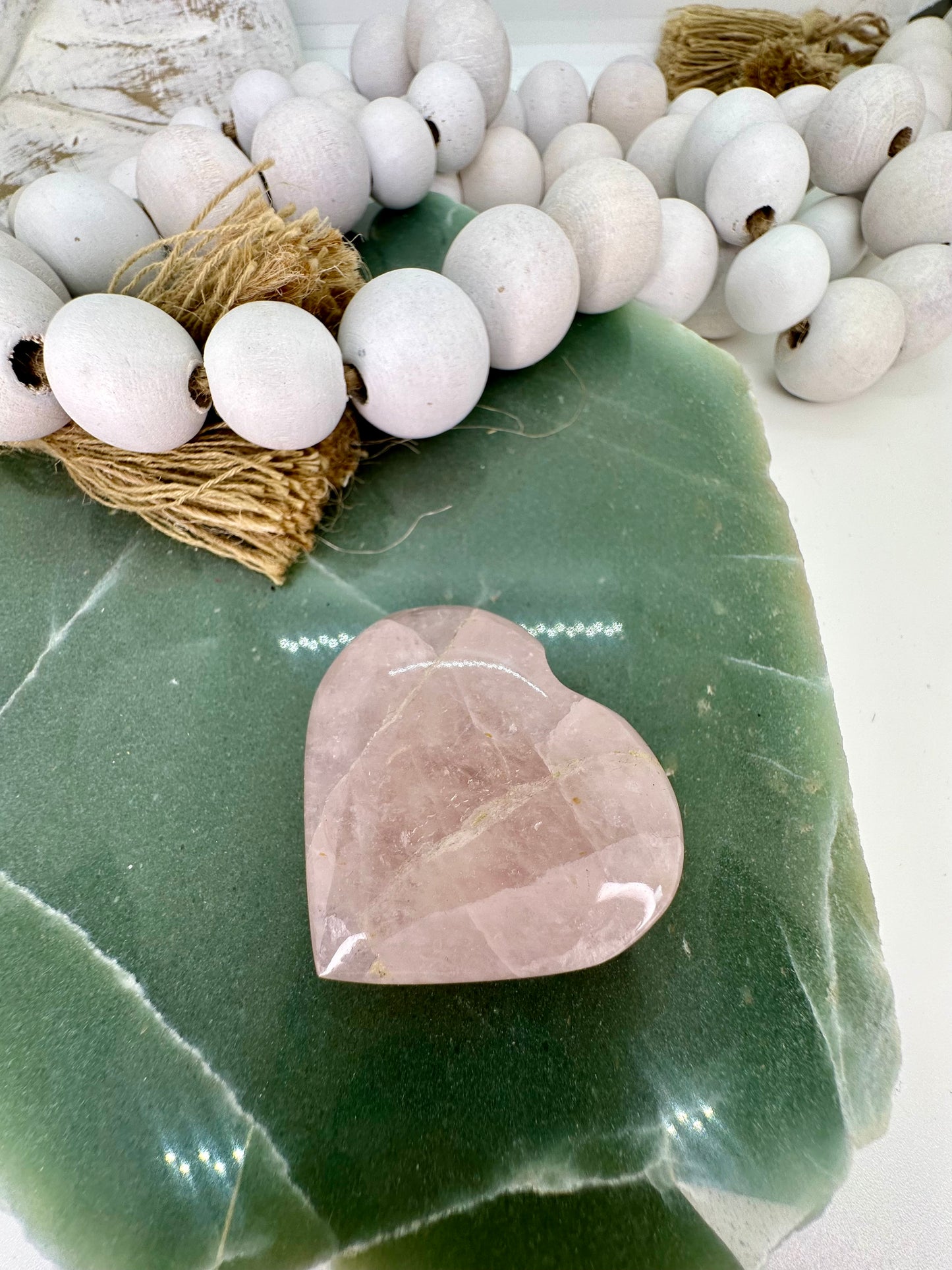 Rose quartz heart