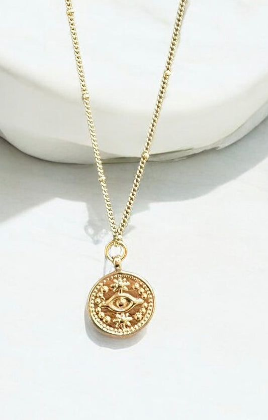 By TBOS  - Gold Evil Eye circle