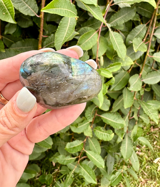 Labradorite heart