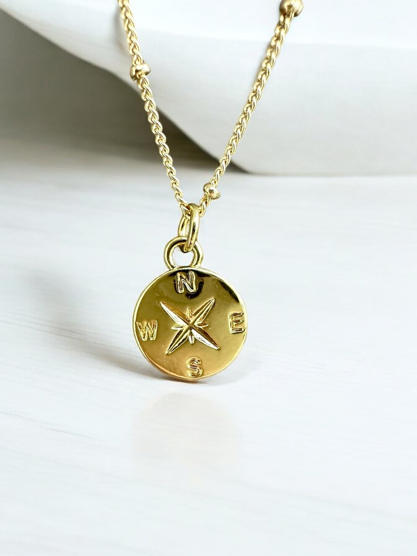 By TBOS  - Gold compass pendant