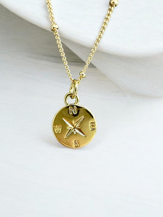 By TBOS  - Gold compass pendant