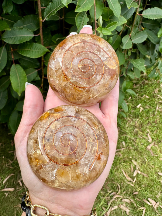 Citrine orgonite pod