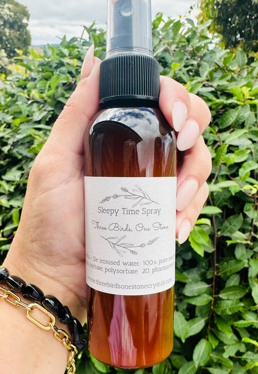 Sleepy time room spray infused with amethyst, By TBOS