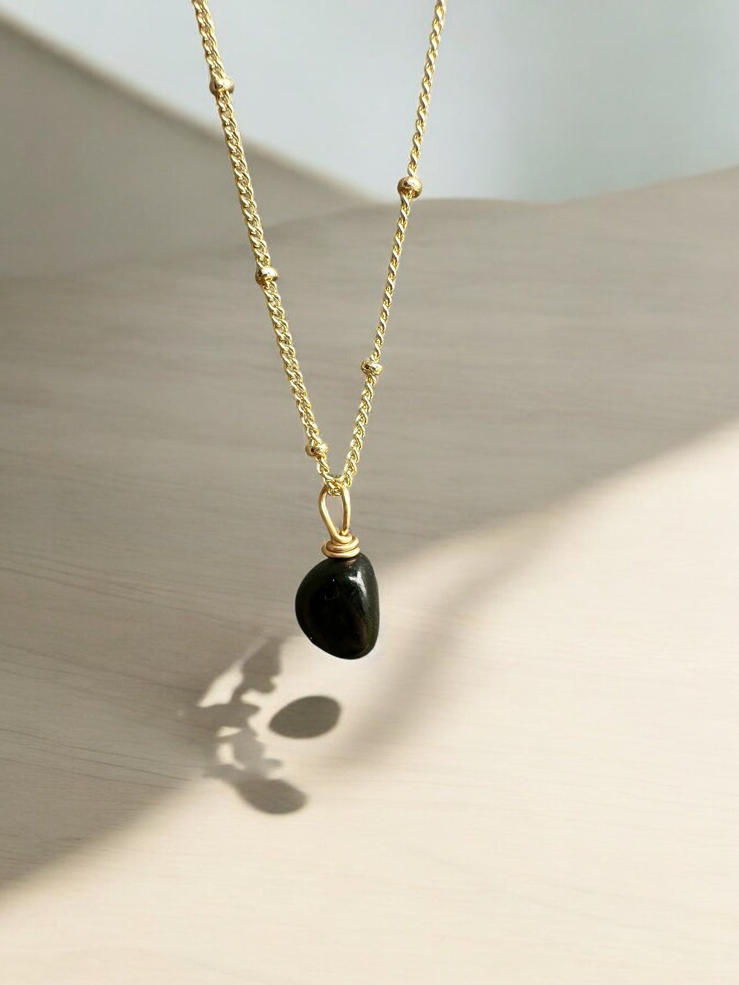 By TBOS Black tourmaline pendant - Gold