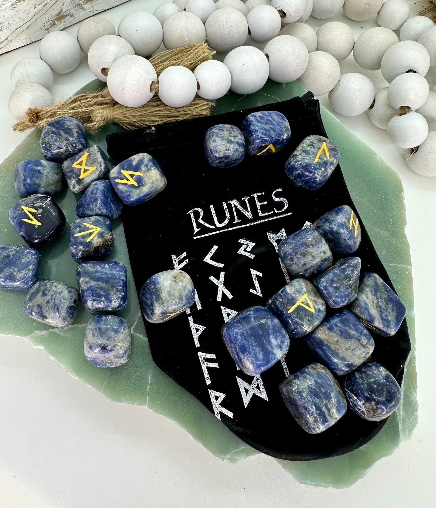 Sodalite runes set