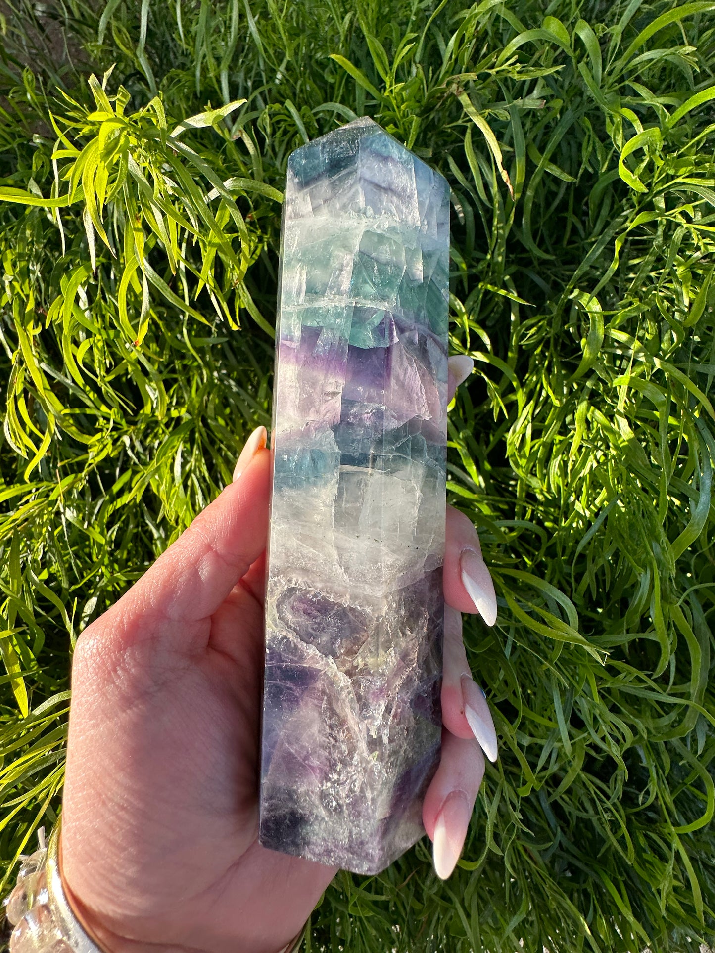 Rainbow fluorite premium towers large