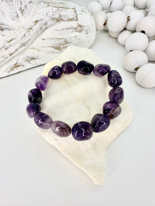 Chunky amethyst bracelet