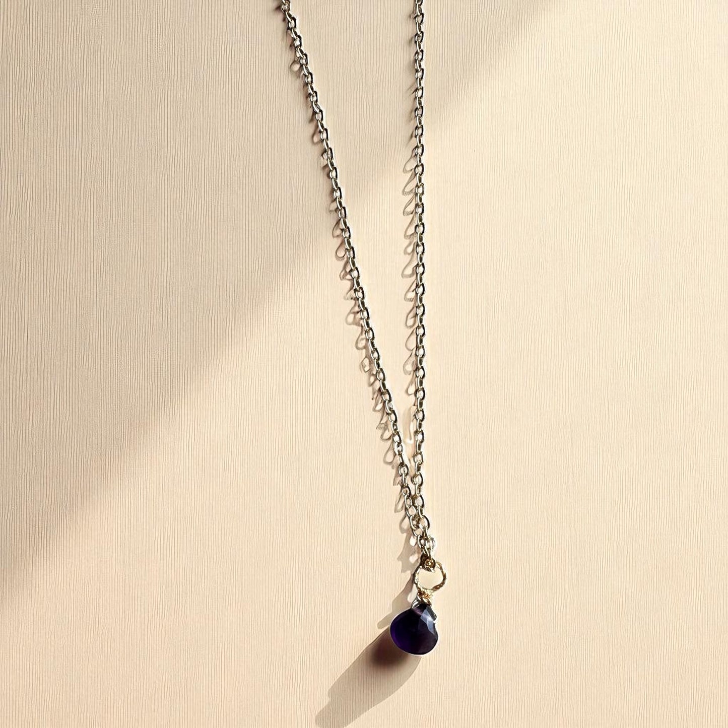 Gold amethyst pendant