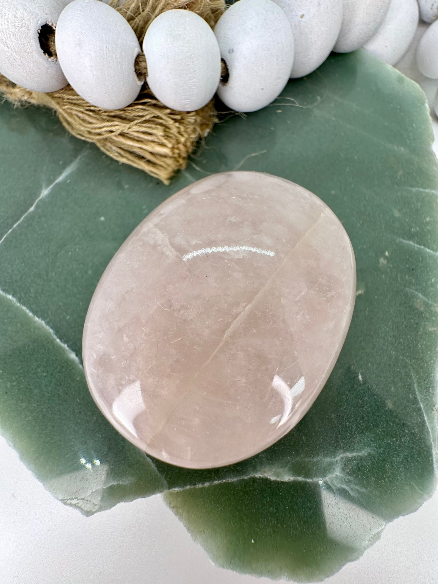 Rose Quartz palm stone