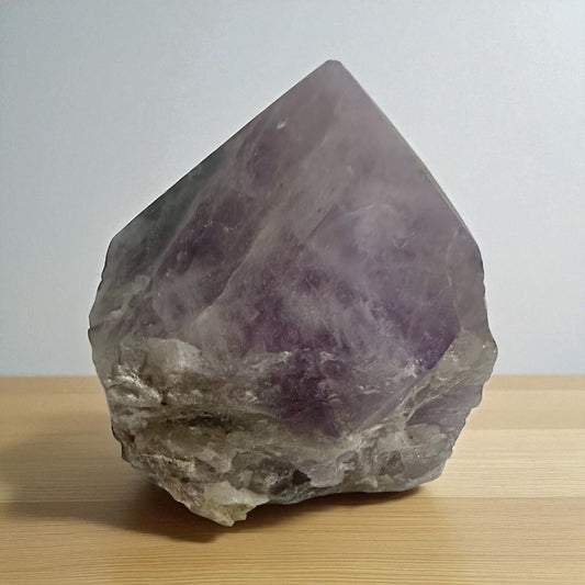 Semi polished point amethyst