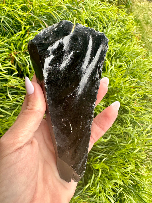 Large black obsidian