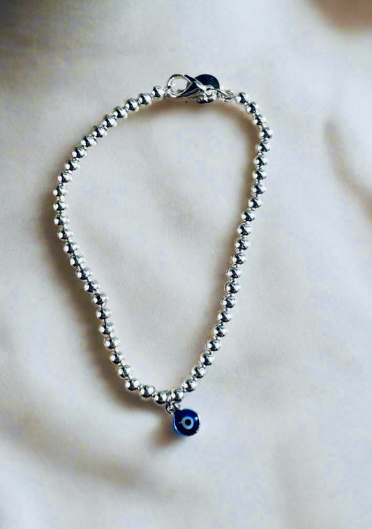 4mm ball evil eye bracelet by TBOS