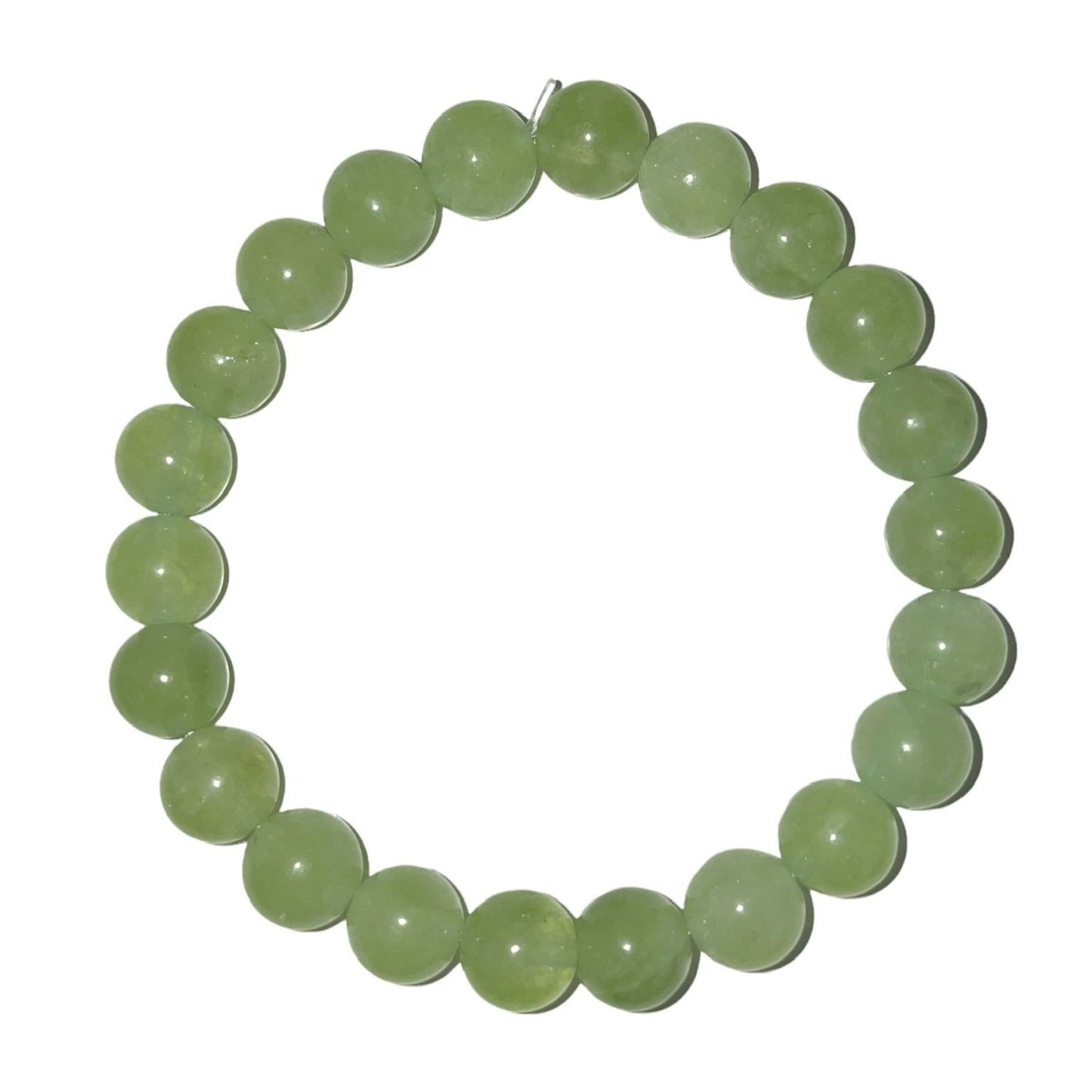 Prehnite beaded bracelet