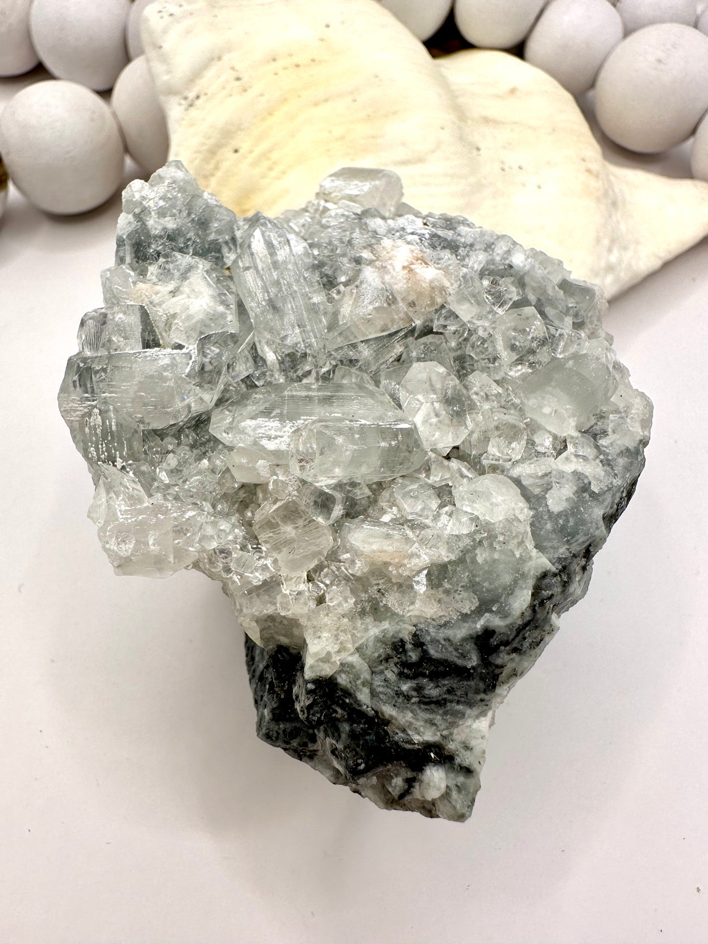 Apophyllite cluster grey