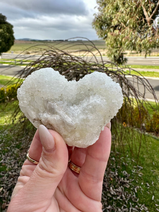 Apophyllite “heart”